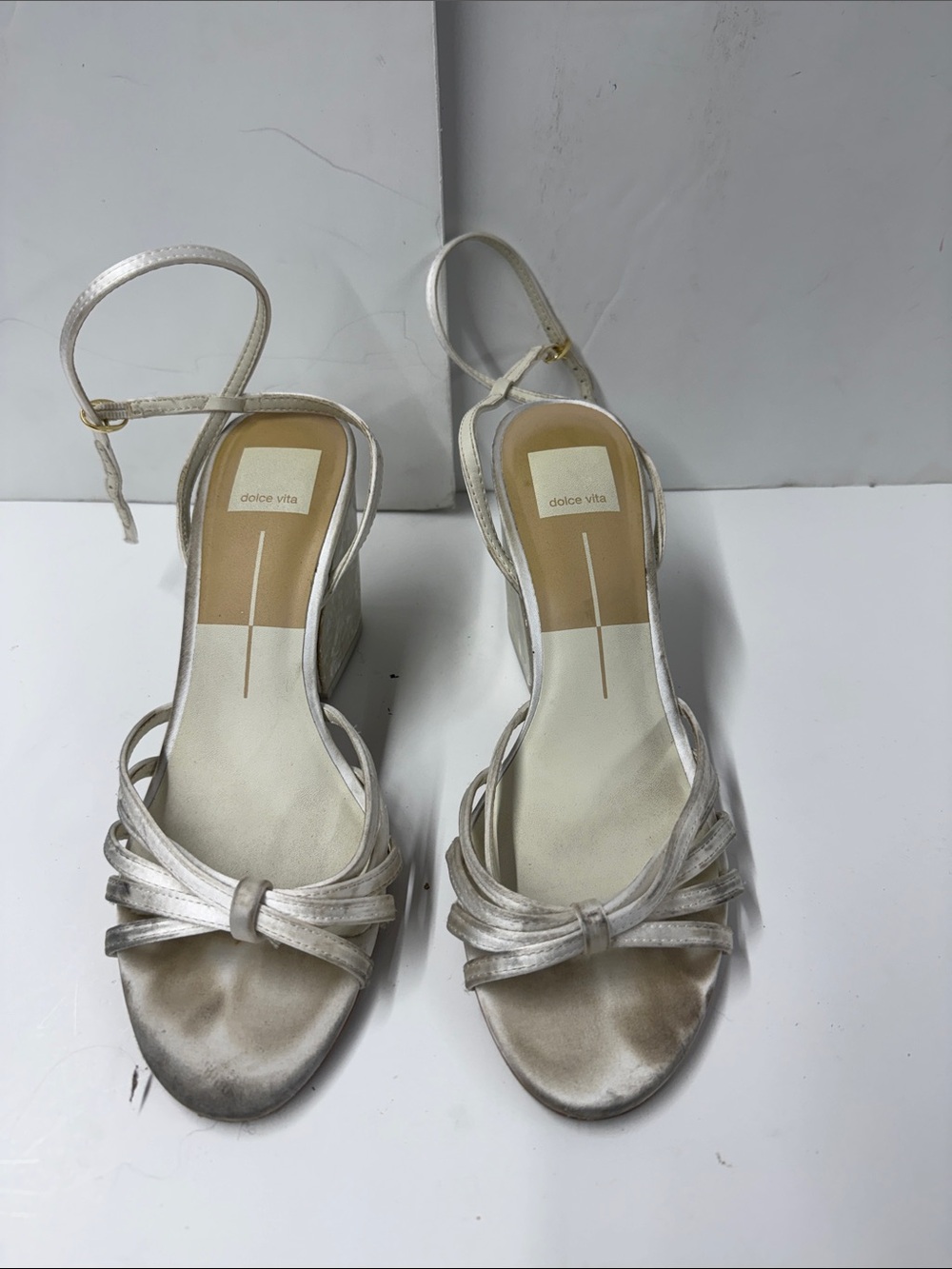 Used Dolce Vita Women’s Ronica Satin Strappy Block Heel Dress Sandals Size 8